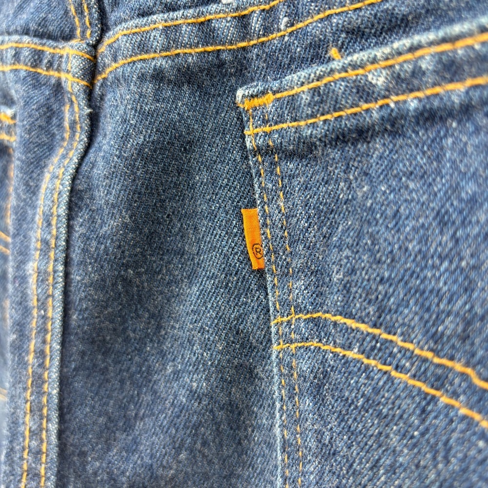 Vintage Levis 517 Jeans W35 L34 Orange Tab Bootcut Denim Made USA Western - Picture 9 of 16